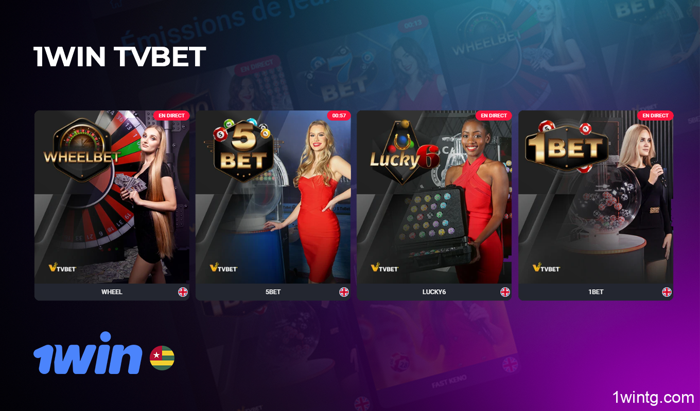 Le 1win site officiel de TVBet propose des émissions en direct exclusives et des jeux de table pour le peuple togolais