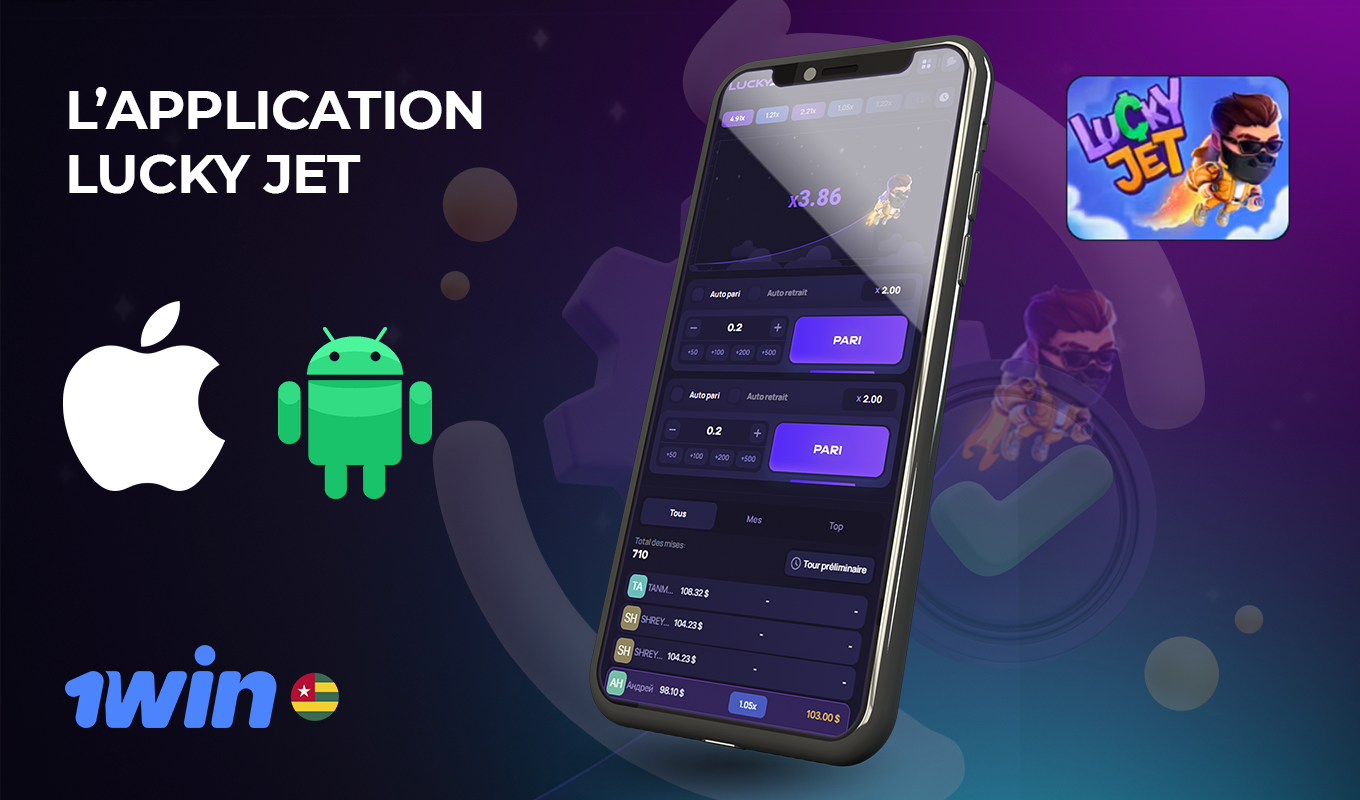 Pour jouer confortablement à Lucky Jet, les utilisateurs togolais peuvent rapidement télécharger gratuitement l'application mobile Android ou iOS à partir du site Web de 1win