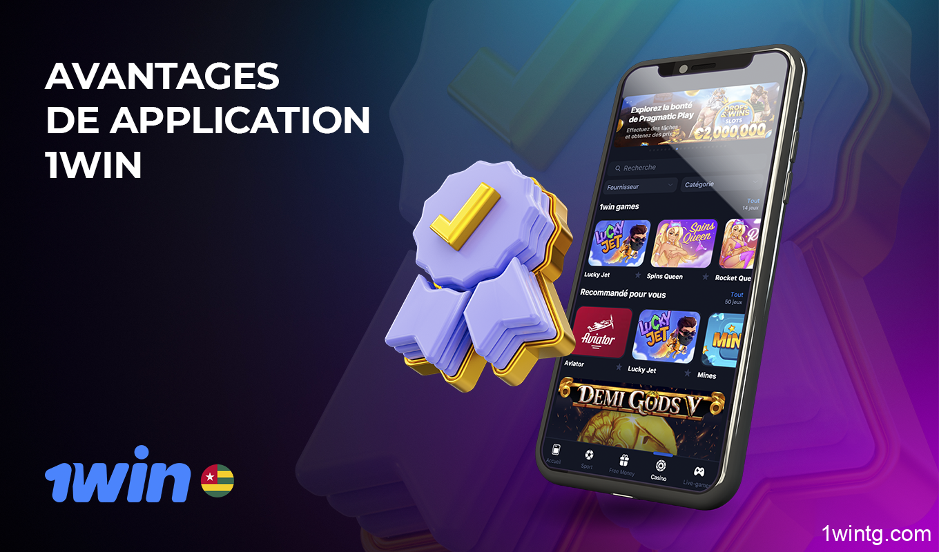 L'application mobile 1win pour Android et iOS présente de nombreux avantages