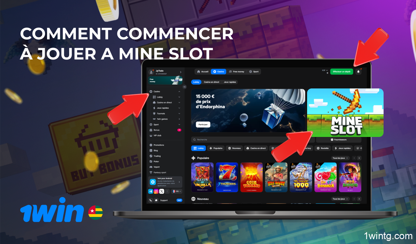 Instructions étape par étape pour jouer à la machine à sous Mine en ligne en argent réel sur 1win casino